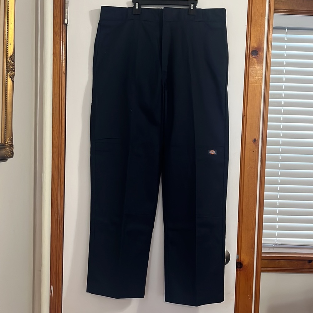 Dickies Loose Fit Men’s Double Knee Twill Work Pants; Size 38X32; Blue